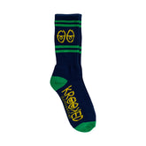 Krooked - Eyes Socks (Navy/Green/Yellow)